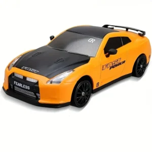 MESONDY 1/24 Scale Yellow & Black RC Drift Car with LED Lights