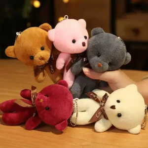 Soft Mini Plush Teddy Bear Keychains | Cute Stuffed Animal Bear Pendant